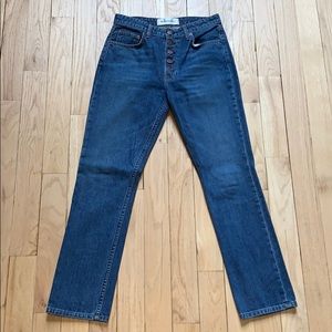 Reformation Winona Mid Slim Jean With Button Fly